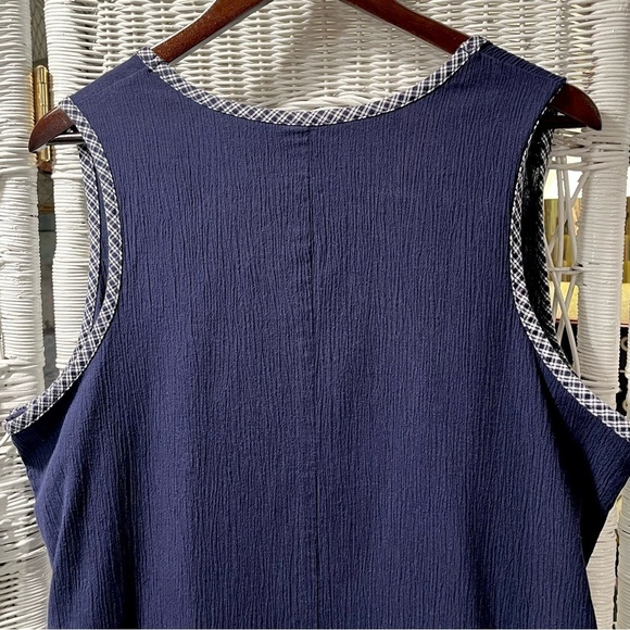 Vtg NAPA VALLEY Embroidered Jumper Womens XL Maxi Dress Sleeveless Cottagecore - Picture 13 of 15